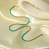 Glass & Stainless Steel Round Beaded Necklaces for Women PH3717-2-2