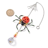 Glass & Synthetic Turquoise Beaded Spider Hanging Ornaments HJEW-TA00186-3