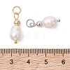 6Pcs 2 Colors Natural Cultured Freshwater Pearl Pendants PALLOY-JF05189-4