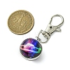 Galaxy Theme Luminous Glass Ball Pendant Decorations HJEW-JM02798-07-3