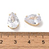 Brass Clear Cubic Zirconia Cabochons STAS-M294-30D-3