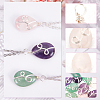 12 Pcs 3 Styles Natural Mixed Stone Pendants FIND-DC0001-48-4