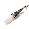 Natural Rose Quartz Dowsing Pendulum Big Pendants G-H285-06R-22-4