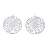 Non-Tarnish 201 Stainless Steel Filigree Pendants X-STAS-S118-046-1