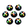 Opaque Resin Enamel Cabochons CRES-N031-010-2