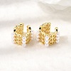 Brass Cuff Earrings EJEW-C186-08G-1