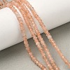 Natural Peach Moonstone Beads Strands G-B168-C10-01-1