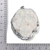 Natural Kyanite & Druzy Agate Geode Pendants G-G162-02P-01-3