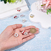 8Pcs 2 Styles Alloy Rhinestone European Beads FIND-TA0010-84-6