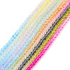 10 Strands 10 Colors Transparent Gradient Color Glass Beads Strands GLAA-TA0001-90-3