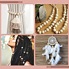 250Pcs 2 Styles Undyed Oil Coated Wooden Beads WOOD-PA0001-54-7