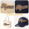 3Pcs Leopard Print Word MAMA Shape Towel Cloth Embroidery Applqiues DIY-FG0005-04B-5