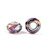 Transparent Glass European Beads X-GPDL-N004-D14mm-A08-2