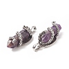 Natural Amethyst Pointed Pendants G-C051-01I-4