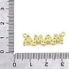 Mother's Day Brass Micro Pave Clear Cubic Zirconia Word Mama Connector Charms KK-V007-36G-3