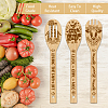 6Pcs Bamboo Spoons & Knifes & Forks AJEW-WH0411-022-4
