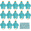 80Pcs Dyed Synthetic Turquoise Pendants FIND-SC0003-90-1