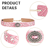1Pc PU Leather with Alloy Oval Tie Knot Belts for Women AJEW-CL0005-37-6