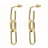 Brass Dangle Stud Earrings EJEW-S201-225G-NF-1