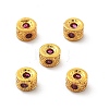 Brass Micro Pave Cubic Zirconia Beads KK-R216-11G-02-1