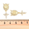 Brass Pave Cubic Zirconia Pendants KK-U009-09C-G-3