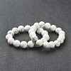 Natural Howlite Beaded Stretch Bracelets BJEW-D446-C-03-1