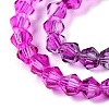 Gradient Color Baking Painted Glass Bead Strands DGLA-A039-T6mm-A09-3