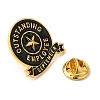 Golden Tone Alloy Outstanding Employee of The Month Enamel Pins JEWB-K021-07G-09-3