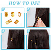 300Pcs Aluminum Dreadlocks Beads Hair Decoration ALUM-PA0001-01G-6