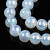Electroplate Transparent Glass Beads Strands GLAA-T032-T8mm-AB14-2