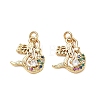 Ocean Brass Micro Pave Colorful Cubic Zirconia Pendants CU-CBAF3CF-02E-02-1