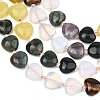 Gradient Color Opalite & Natural Ferruginous Quartz & Tiger Eye & Moss Agate & Lemon Jade Beads Strands G-B185-A03-5