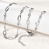 304 Stainless Steel Star Link Chain Necklaces for Women NJEW-A046-02A-P-3