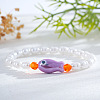 Resin Pearl & Porcelain Beads Stretch Bracelets for Women LP2947-14-1