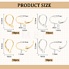 40Pcs 4 Style Brass Leverback Earring Findings KK-BC0009-59-2