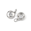 SHEGRACE Valentine's Day Brass Clear Cubic Zirconia Charms XGRQ3P533-594P-2