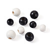 Craftdady 80Pcs 4 Style Spray Painted Natural Theaceae Wood Beads WOOD-CD0001-15-11