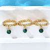 Brass Curb Chain Cuff Rings for Women RJEW-Z085-03G-02-1