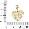 304 Stainless Steel Heart with Wing Pendant Decoration STAS-S165-12G-3