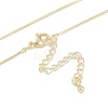 Brass Square Snake Chain Necklaces NJEW-U008-09G-2