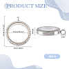 4Pcs Stainless Steel Locket Pendants STAS-FG0001-10-2