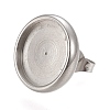 Non-Tarnish 304 Stainless Steel Stud Earring Settings X-STAS-K202-05E-P-2