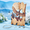 Wood Animal Hanging Ornaments HJEW-WH0053-08D-6