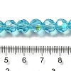 Electroplate Transparent Glass Beads Strands EGLA-A035-T8mm-L08-4