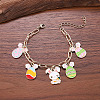 Easter Alloy Enamel Charm Bracelets FS-WG61259-02-1