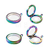 2Pcs 2 Style Alloy Magnetic Locket Pendants PALLOY-TA0002-33M-11