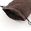 Polyester Imitation Burlap Packing Pouches Drawstring Bags ABAG-R004-18x13cm-10-3