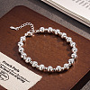 Brass Round Beaded Bracelets for Women WG861DA-01-3