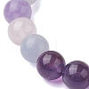 8mm Round Natural Amethyst & Quartz Crystal & Aquamarine & Rose Quartz Beaded Stretch Bracelets BJEW-TA00514-04-4