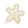 MIYUKI Glass Seed Beaded & Shell Pearl Pendants PALLOY-MZ01378-01-2